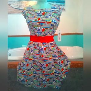 Retrolicious sneaker dress open back size large